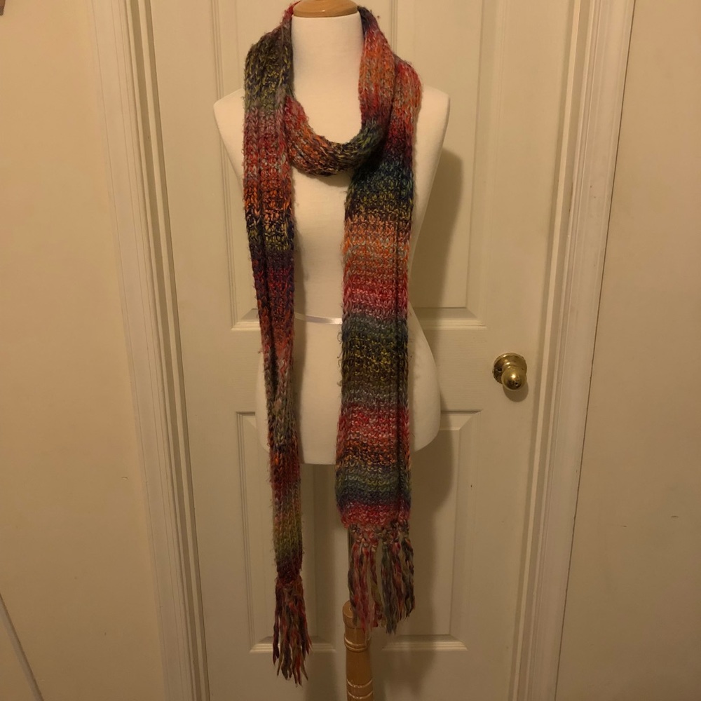 Multi colored long scarf